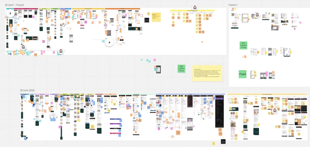 Miro board screenshots | How Might We Expert UX analysis of the Petal & Post website